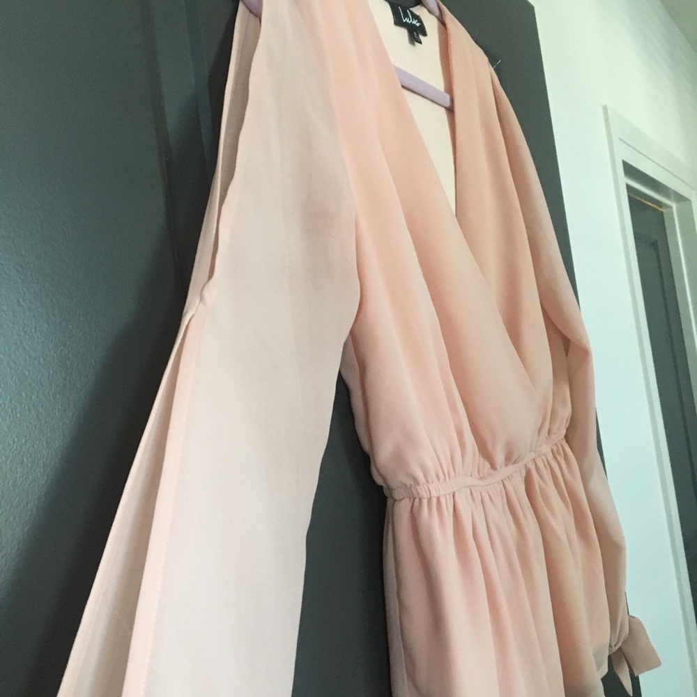 MOVING SALE - Cinch Waist Cold Shoulder Blouse 💕 - Picture 2 of 3